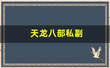 天龙八部公益服开服表：天龙八部私副(天龙八部副属性多少)